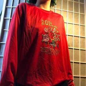 Red Print exercise shirt